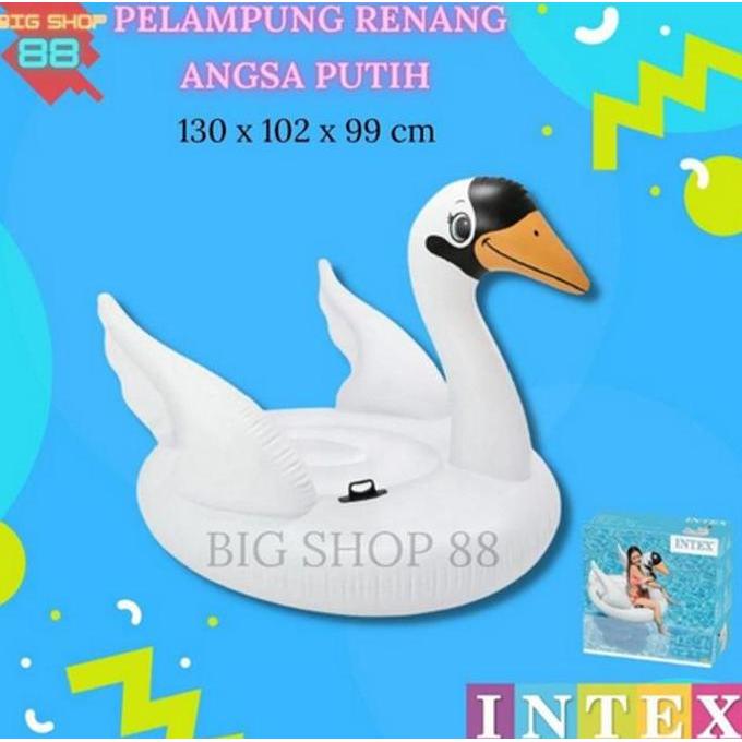 INTEX PELAMPUNG SWAN RIDE ON BAN RENANG ANAK DEWASA ANGSA PUTIH SWAN