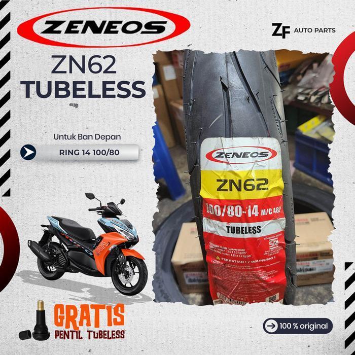 BAN MOTOR AEROX ZENEOS ZN62 Ring 14 TUBELESS DEPAN BELAKANG AEROX