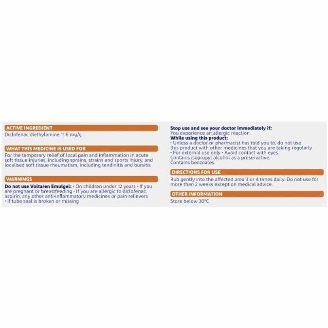 Cod,Bisa- Voltaren Emulgel Osteo Gel 12 Hourly 150 Gr Australia Krim Nyeri Otot