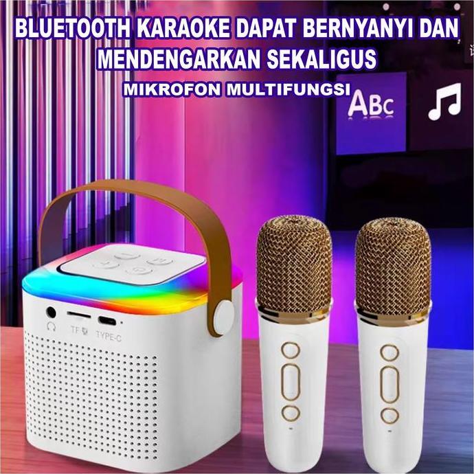 Karaoke Speaker Bluetooth 1 MIC 1 SET Mini Machine with 1 Wireless Microphone Bluetooth Karaoke Spea