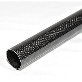Lansungkirim- 1Meter Pipa Carbon Tube Karbon Tube Od 24Mm Id 22Mm Tebal 1Mm 3K Glosy