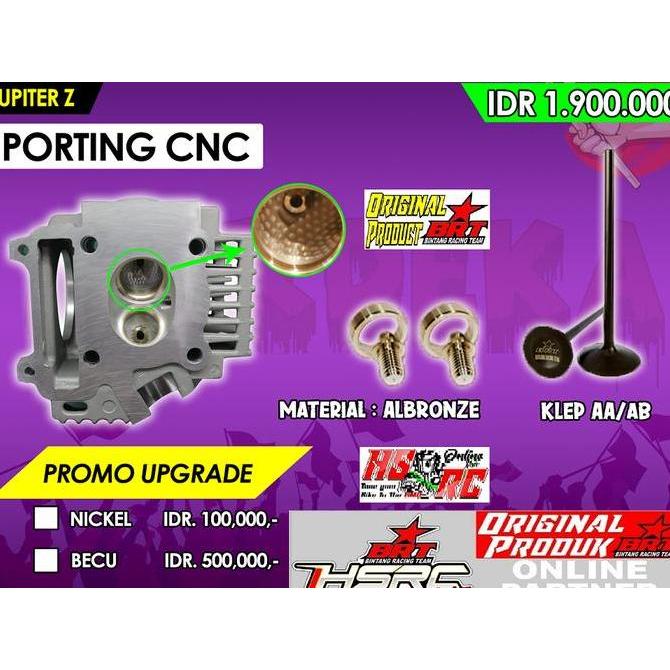 Head Cylinder Brt Jupiter Z Kop Silinder Vega Crypton 29 28 24 Deksel