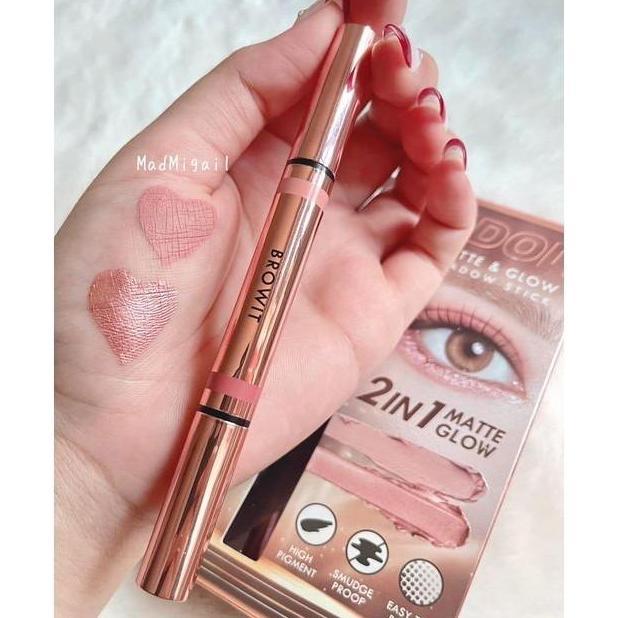 Cod,Bisa- Browit Eyedol Matte & Glow Shadow Stick Eyeshadow Stick Thailand