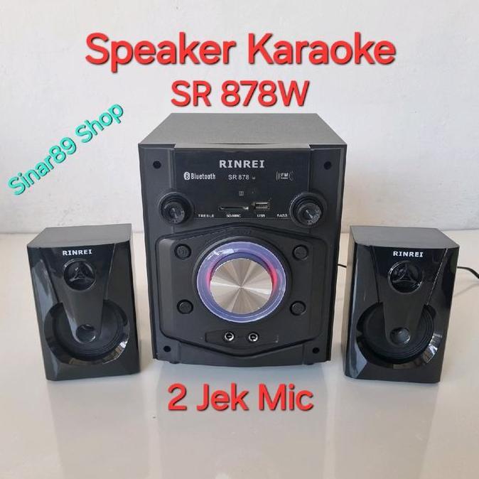 Speaker Karaoke Rinrei SR878D / ST878W Bonus MIC Bluetooth