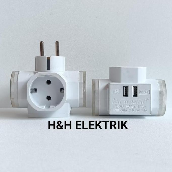 Fastrik- Lumment - Steker T Arde Usb / T Cabang 3 Usb