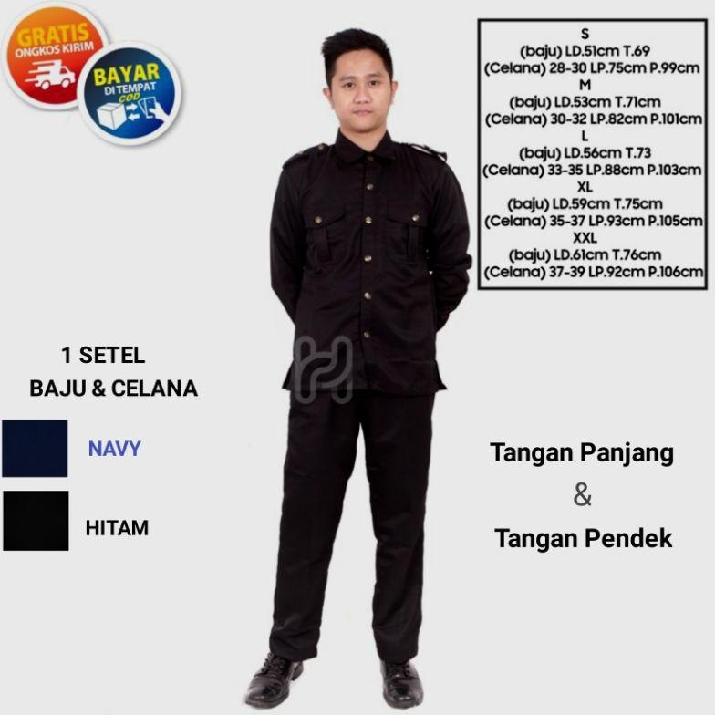 PREMIUM SERAGAM SAFARI KANCING GARUDA BAJU SAFARI SETELAN SAFARI SECURITY SERAGAM DRIVER TERBARU