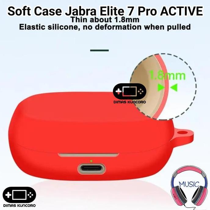 Soft Case Jabra Elite 7 Pro Active Silicone Silikon Tws Cover Casing