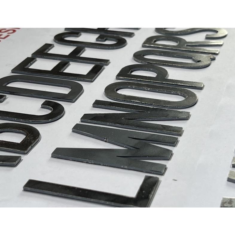 TERLARIS Mall Huruf Plat Mobil Font Standart Bahan Besi