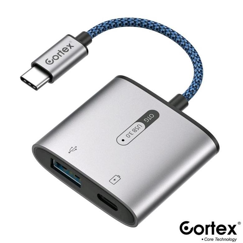Cortex MH366 OTG USB C/Type-C To USB 3.0 + 60W Charging 2in1 Adapter