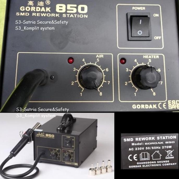 TERBARU Gordak 850 Solder Uap SMD Rework Station Blower