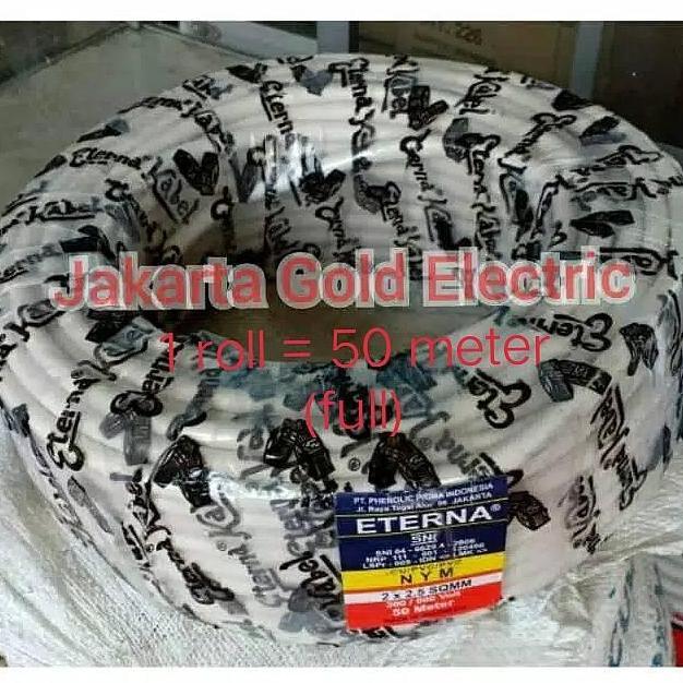 Bestone- Kabel listrik eterna NYM 2x2.5 Kabel Eterna 1 roll 50 METER