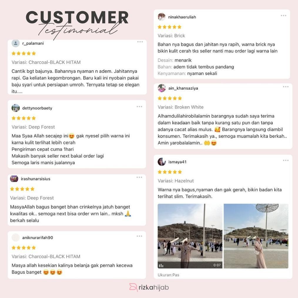 Saless Rizka Hijab - Shafeeya Abaya Set French Khimar