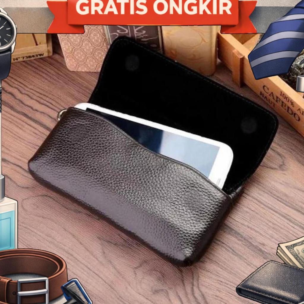 Dompet Hp Pinggang Laki-Laki Kulit Asli Cheer Soul 5509 Sarung Hp Pria