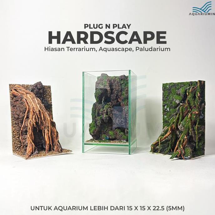 Paket Hardscape Hiasan Aquarium / Aquascape Plug And Play 15 x 15 x 25