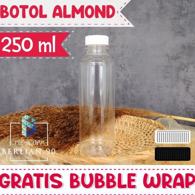 Botol Almond 250 ml / Botol Plastik 250ml /  Botol Kopi / Botol Jus