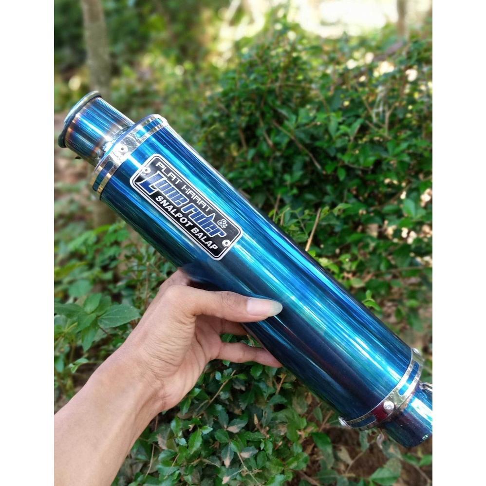Murah Slincer Knalpot Racing Lonerider Cmms Bluemoon 30 Cm Inlet 50 Mm Mirip Ori Monces Bluemon Embl