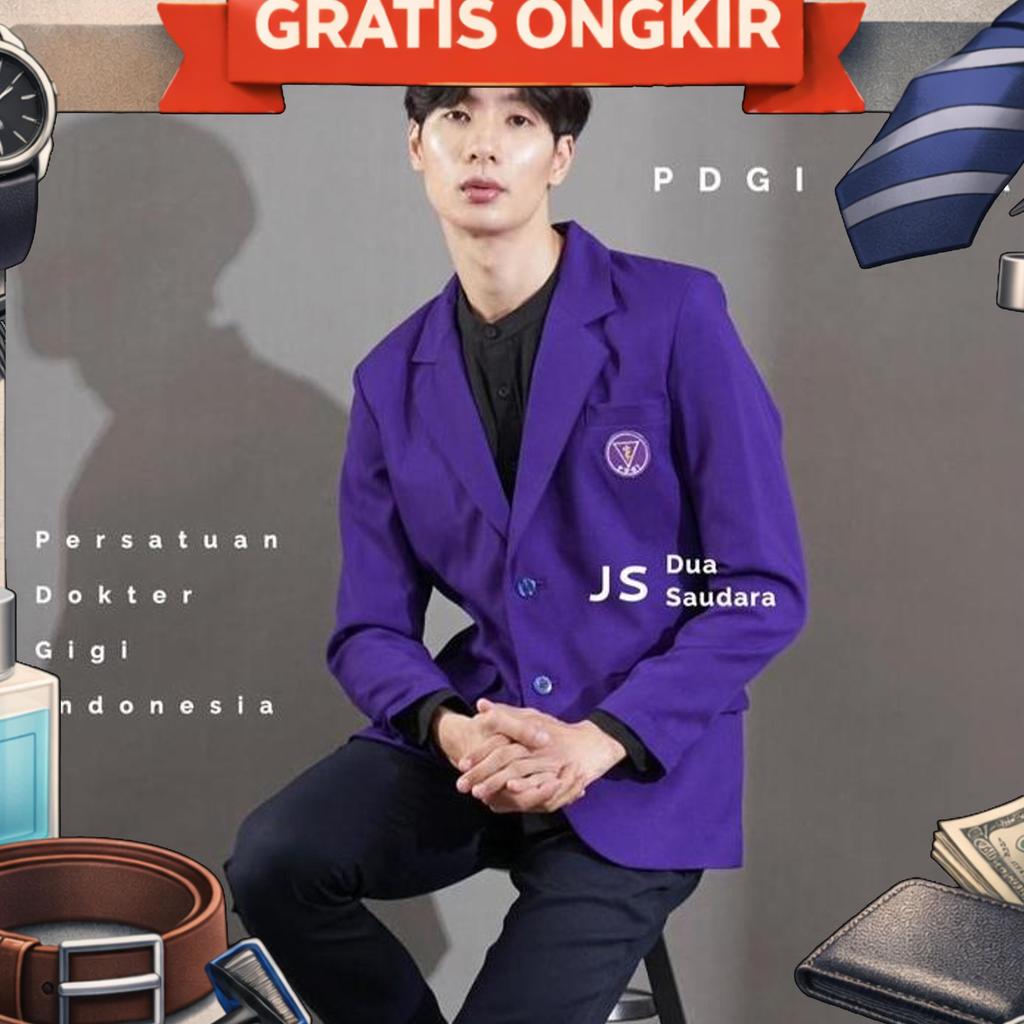 Jas Pdgi Ungu Pria / Jas Dokter Gigi Pria / Jas Dokter Gigi Indonesia