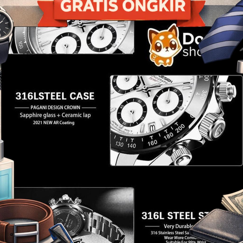 Pagani Design Pd-1644 New 2025 Chronograph Vk63 Japan Movement Jam Tangan Homage