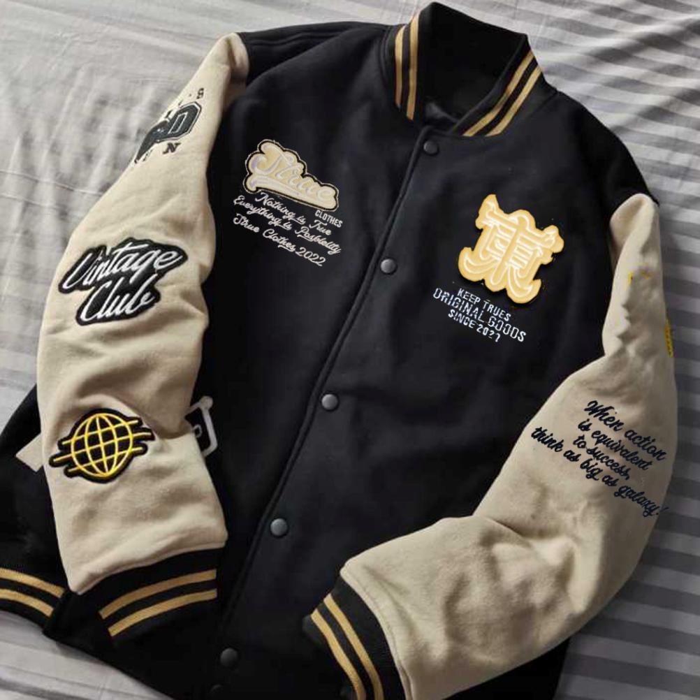 NEW Jaket Varsity Baseball Full Bordir - Jaket Bomber Varsity Vintage - Jaket Baseball Pria New Ariv