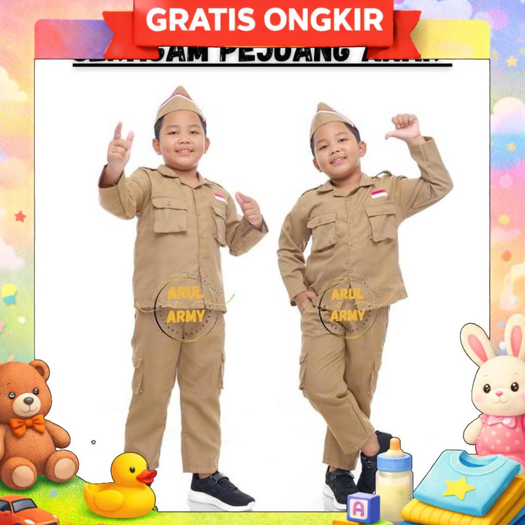 Seragam Pejuang Veteran Anak Baju Pejuang Veteran Anak Kostum Tni Ad