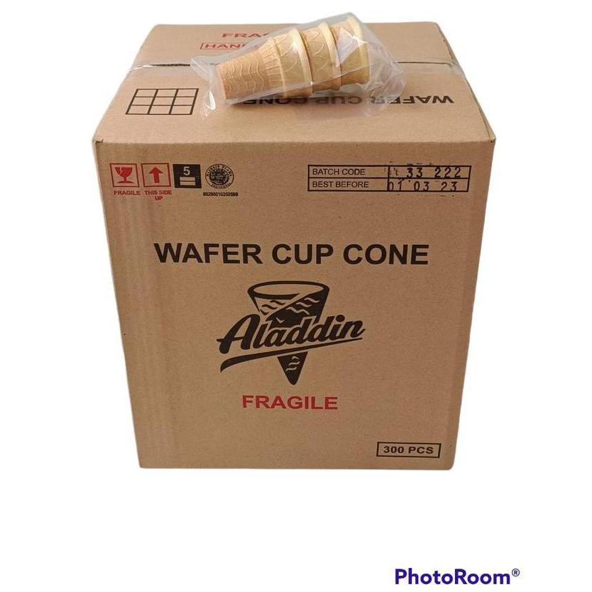 Cone Es Krim Aladdin Wafer Cup Cone Ice Cream 300Pc Aladin Eskrim
