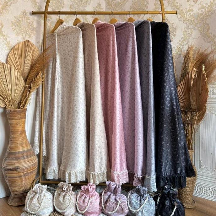 Mytesa - Mukena Noora Series Premium - Mukena satin silk premium exclusive Mewah - Mukena satin prin