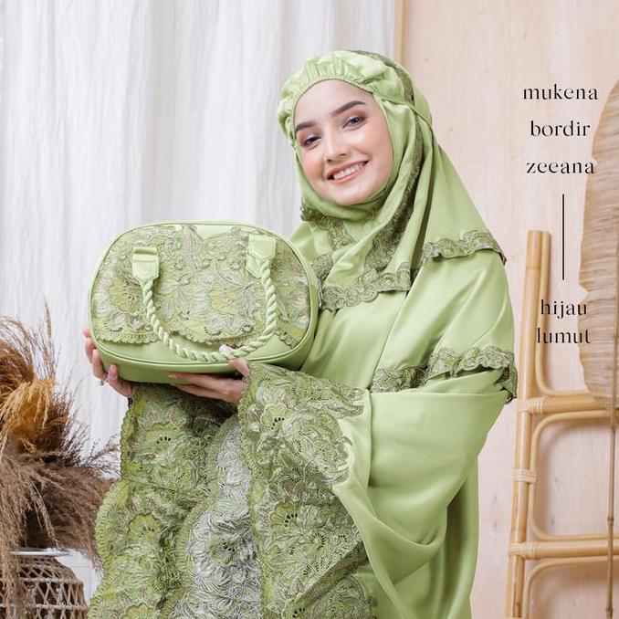 Thebest- PUSAT MUKENA INDONESIA - MUKENA DEWASA BORDIR ZEEANA