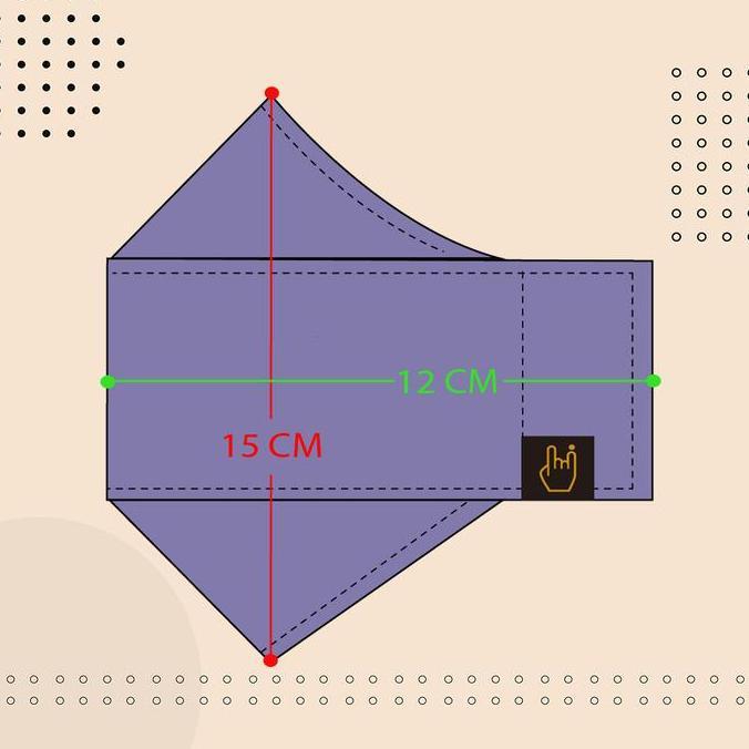 Thebest- Masker Hijab Origami 3 ply Masker Headloop Kain Polos Warna model Evo Karet Hitam