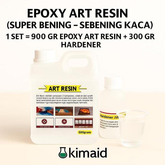 Epoxy Art Resin 1.2 Kg - Epoxy Resin Bening - Kerajinan Tangan