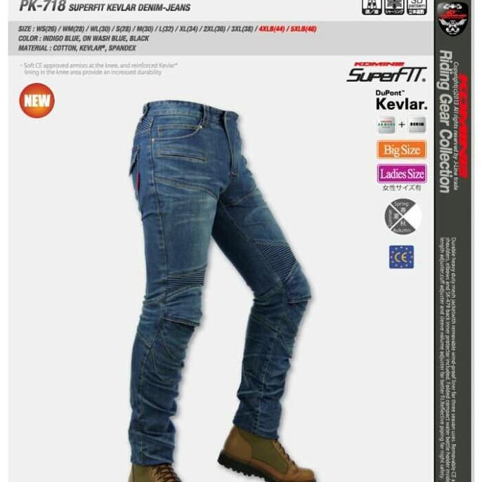 Celana Turing / Touring Jeans Komine PK718 PK-718 Slim Fit