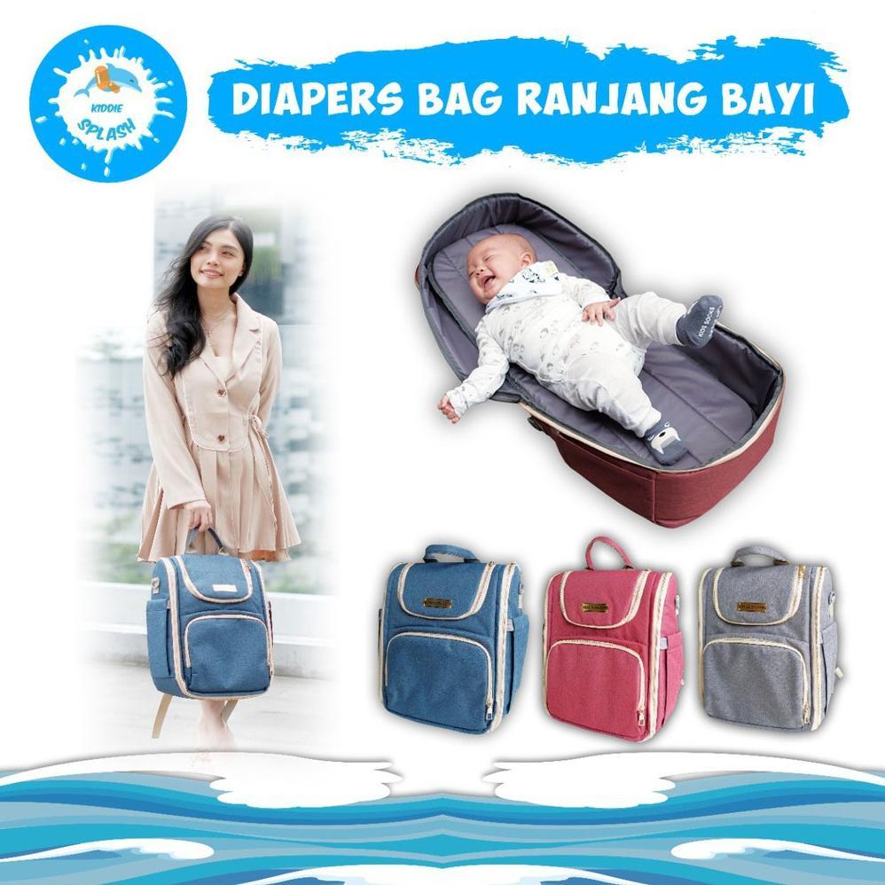 Diaper Bag / Tas Bayi Multifungsi / Tas Perlengkapan Bayi Waterproof Kiddie Splash