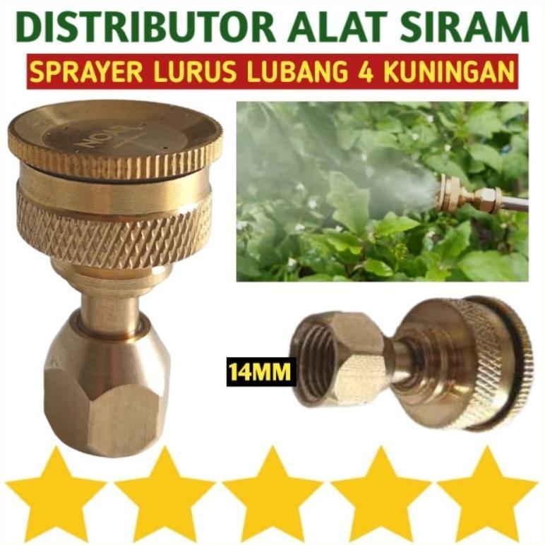 Bisa Cod Nozzle Spuyer Kuningan Kabut Lurus 4 Lubang Nozel/Nosel Sprayer Pertanian Spray Kabut Drat 
