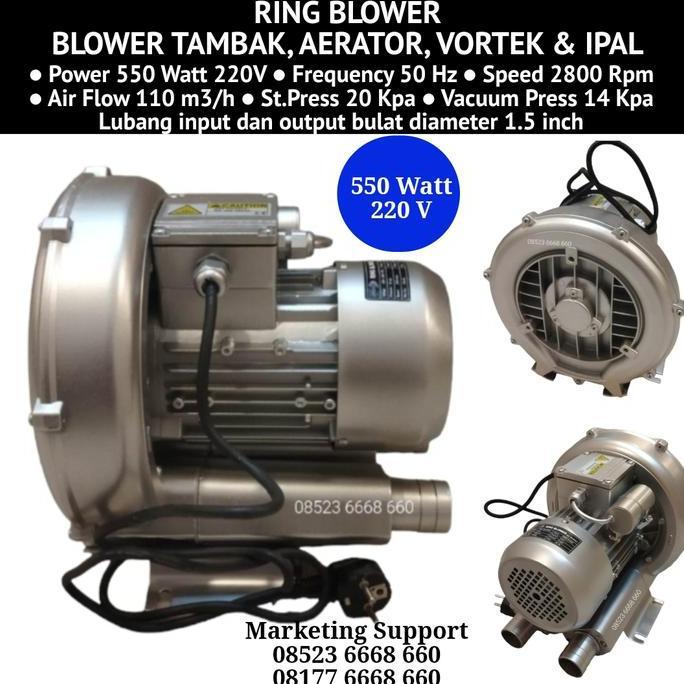 Terlaris Blower Ipal Tambak Vortek Ring Blower 550Watt