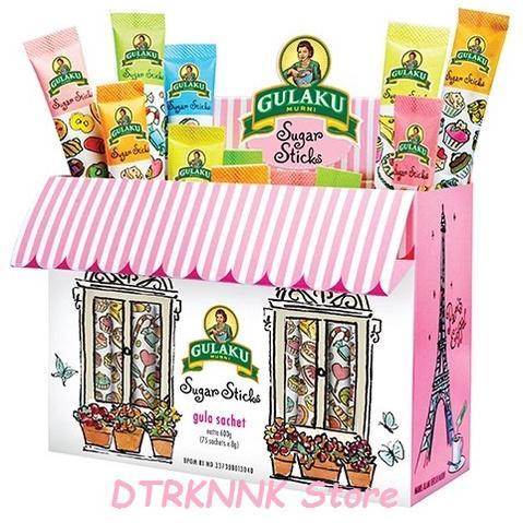 GULAKU Sugar Sticks Gula Stik 75 Sachet @ 8gr ( PARIS / BALI )