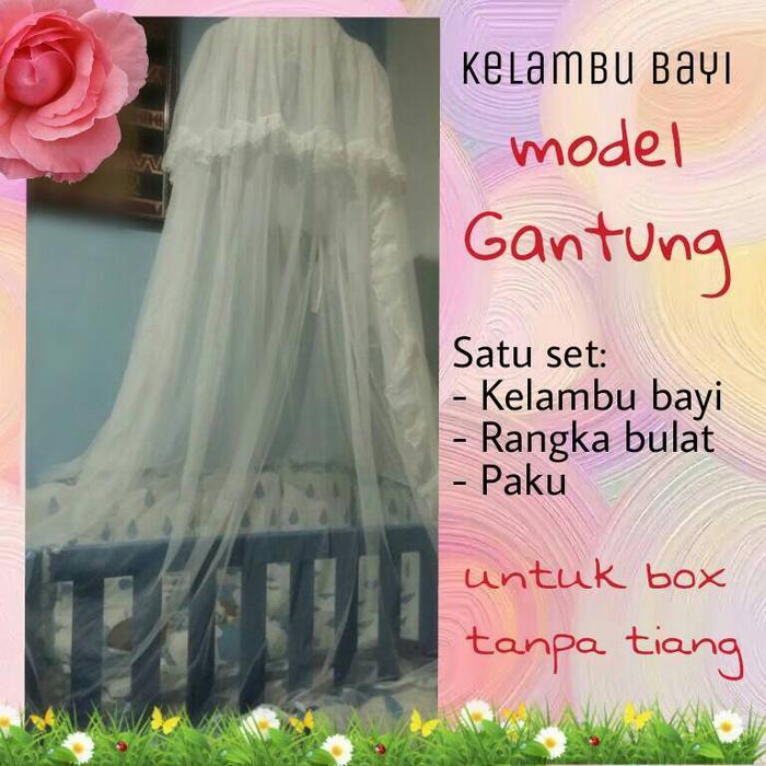 Kelambu gantung box bayi tanpa tiang