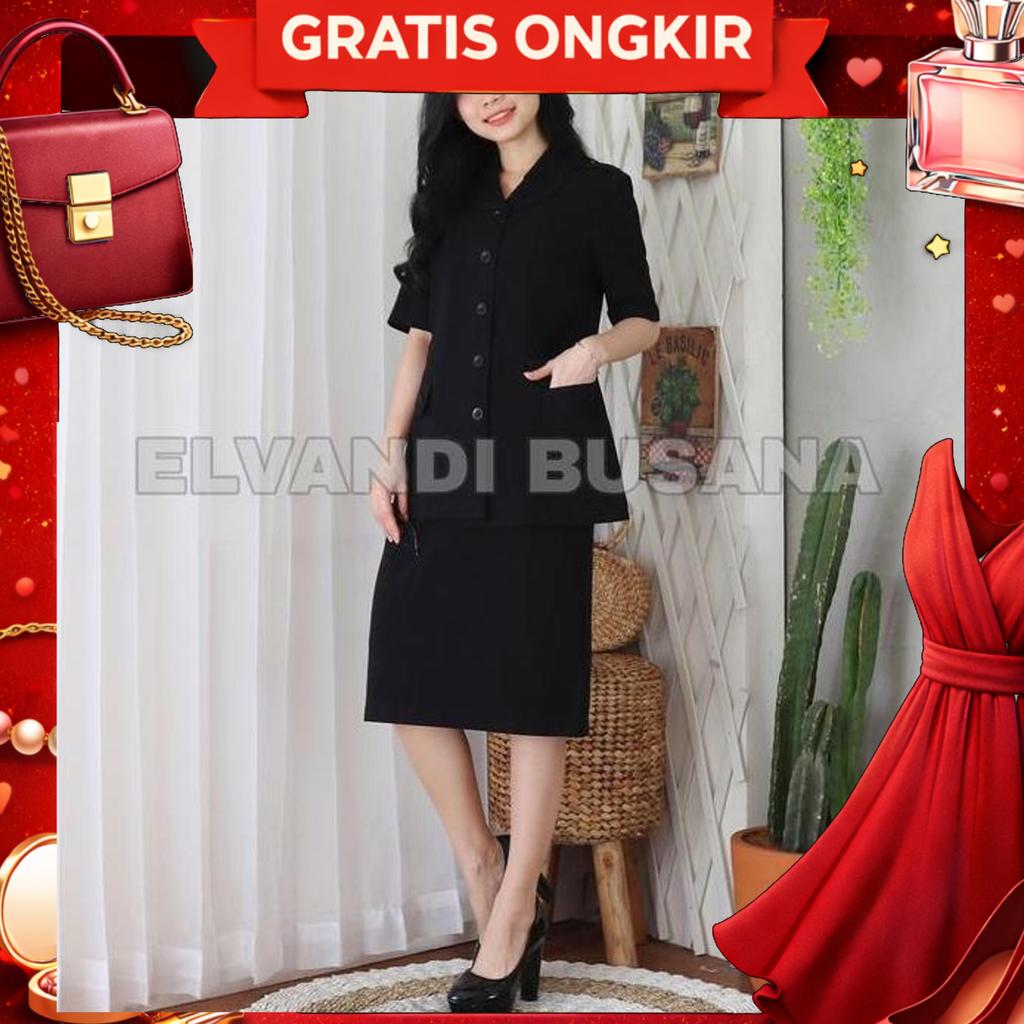 Setelan Jas Wanita / Seragam Kerja Blazer Wanita / Seragam Guru / Setelan Baju Guru Wanita - 7010 Hi