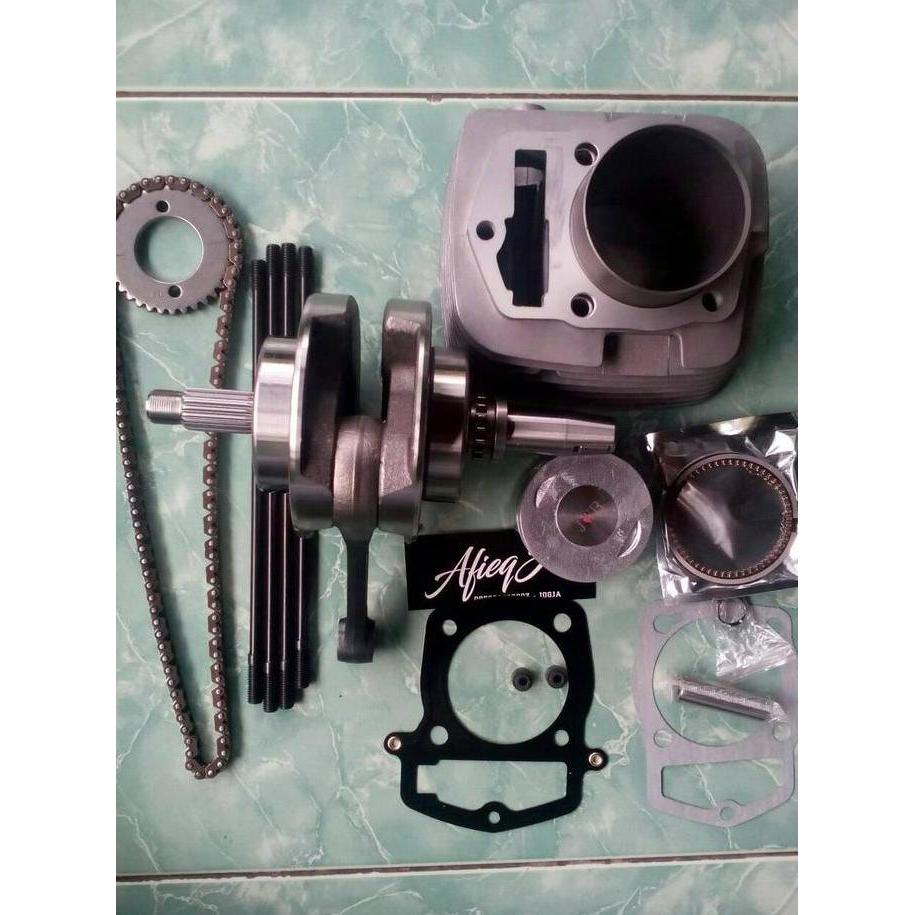 `````````] paket bore up tiger 250cc, kruk as xiema + blok piston set.