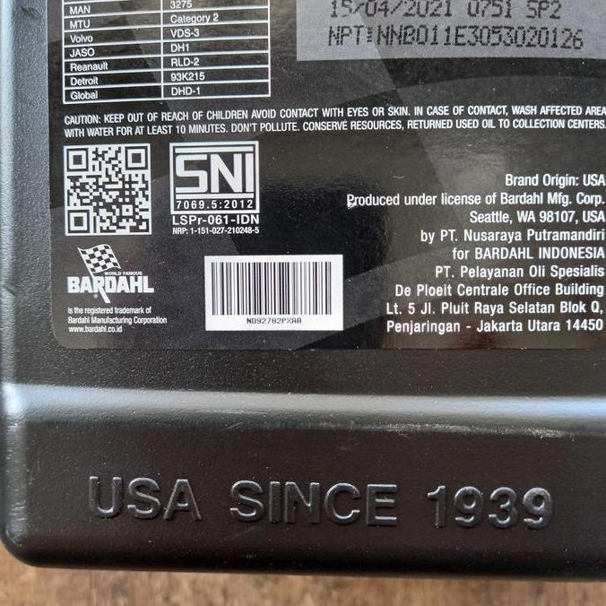 Olinol- Oli Diesel Bardahl 5W30 Hvp C7 Diesel Oil