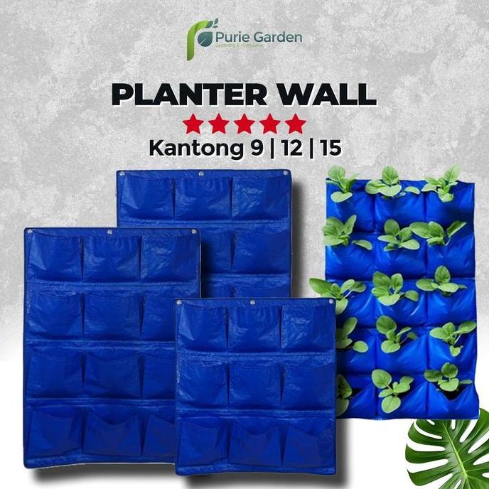 Taman- Wall Planter Bag Kantong Pot Tanaman Bunga Hias Gantung