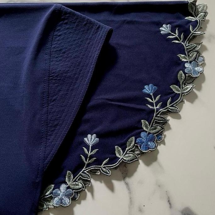 Terpopuler- Ayyuby Hijab Instan Salsa Bordir Bunga Soft Ped Jersey Premium Original Ayyuby