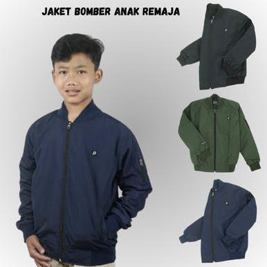 BEST SELLER / PREMIUM COVLEos | MUMAYIZ jaket bomber polos anak SD/SMP usia 4-15 tahun bahan parasru