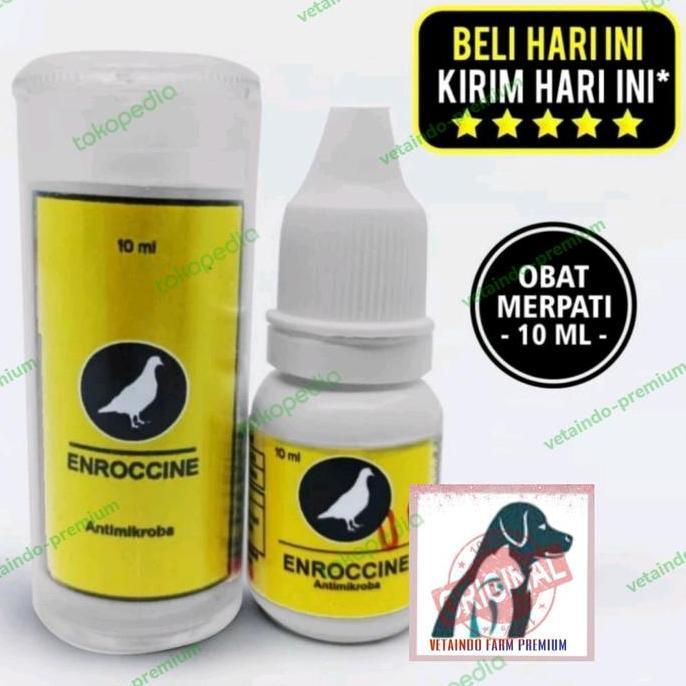 Bluee- Enroccine Vitarest Obat Burung Merpati Berak Hijau Kapur Ngorok Snot