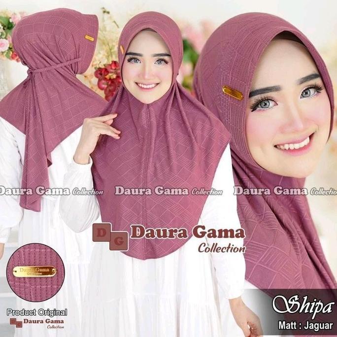 Terpopuler- Jilbab Bergo Pet Tali Motif 3D/Hijab Instan Shifa Mewah Simple