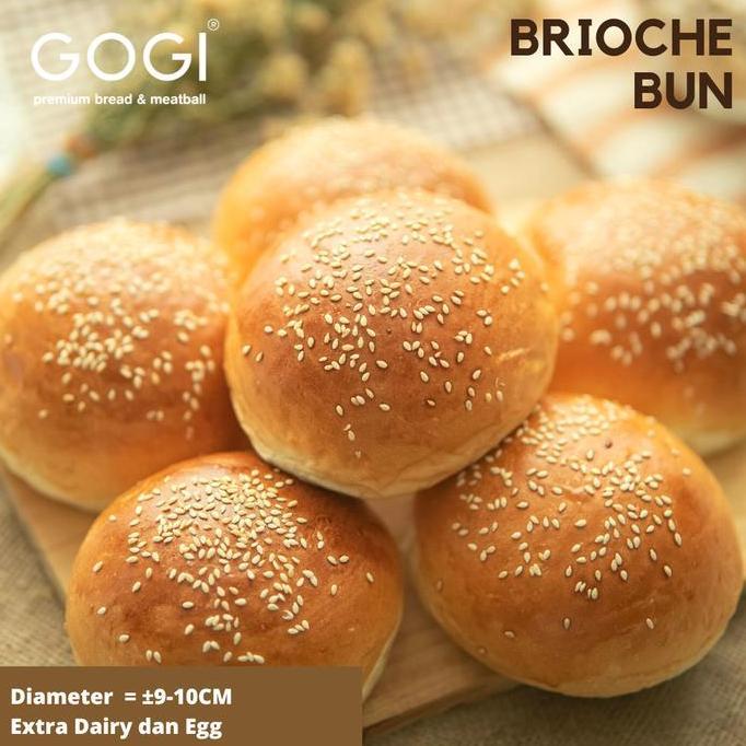 Cod,Bisa- Roti Burger Brioche Bun Burger Roti Bun Brioche Premium Isi 6 Pcs