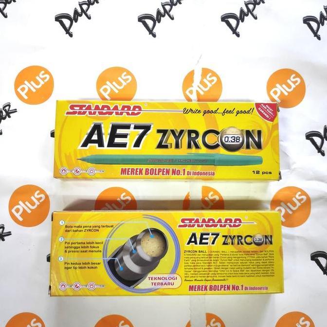 Whox- Pulpen / Ballpoint Standard Ae7 Zyrcon (Warna Warni)(12Pcs)