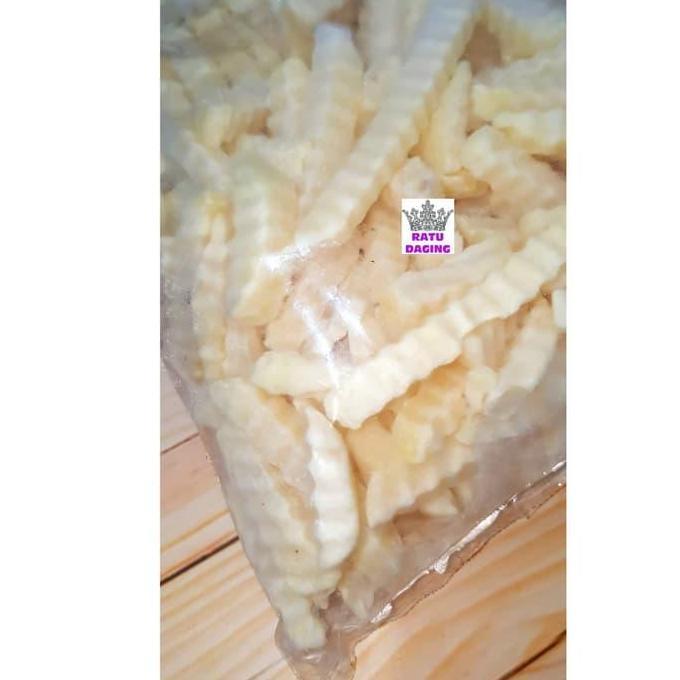 Lapakkita- Kentang Goreng Curah Polos Crinkle Cut @2.5Kg