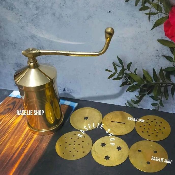 Set 6 motif Cetakan Kue Akar Kelapa Ulat Sutra Putu Mayang Kuningan Cookies Biscuits Maker Kitchenwa