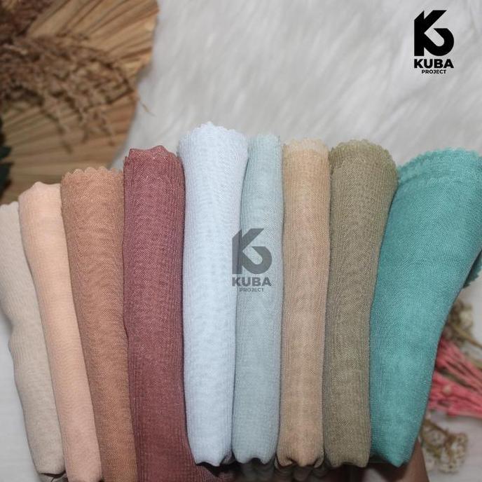 Terpopuler- Paket Usaha 10Pcs Hijab Bella Square Laser Cut Pollycotton Bella Plain Termurah By Kuba 