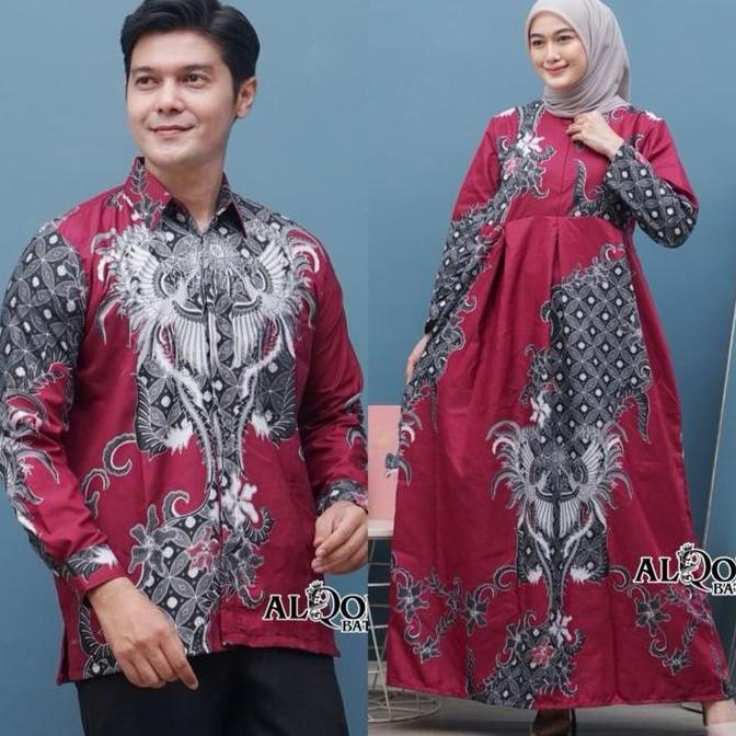 Baju Batik Couple moderen -sarimbit batik kekinian-couple gamis dan kemeja batik pekalongan