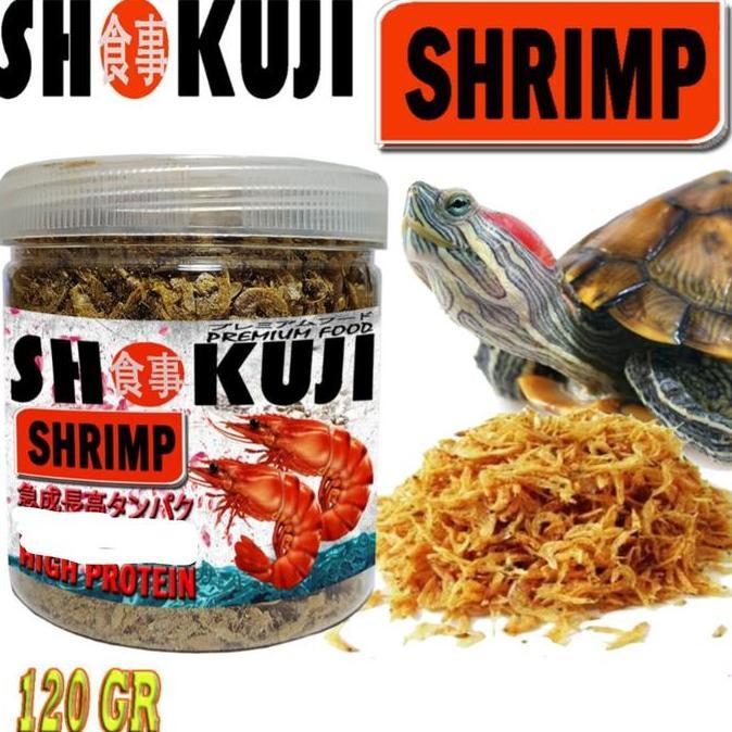 Blebeb- 120Gr Shokuji Shrimp Udang Kering Pakan Reptile Kura Air Brazil Ikan Keong Kelomang Turtle F
